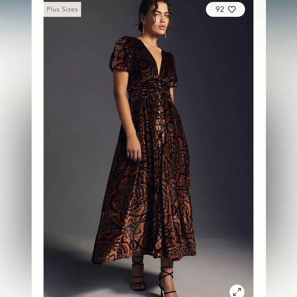 Catalina Burnout Velvet Dress